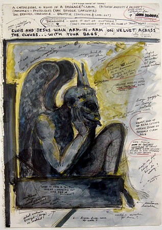 Terry Allen, Study for 'Notre Denver' I, 1993
mixed media on paper, 21 x 15 in. (53.3 x 38.1 cm)
TAL-046
