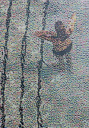 William Betts, Untitled 4:14 pm, 2011
Acrylic paint on reverse drilled mirror acrylic; Ed. 2/3, 10 x 7 in. (25.4 x 17.8 cm)
M4:14PM72311
WBE-144