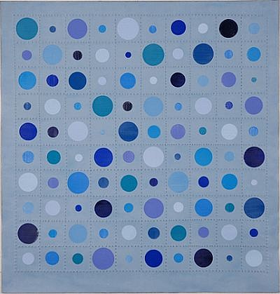 Christopher French, Base 10 (Blue Ground), 2006
Braille paper with oil and acrylic on paper, 11 1/2 x 11 in. (29.2 x 27.9 cm)
CFR-001