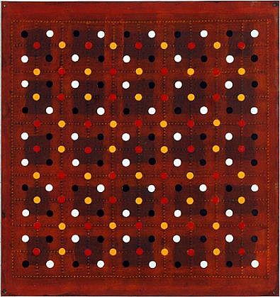Christopher French, Untitled, 1997
Oil and acrylic on Braille paper, 11 1/2 x 11 in. (29.2 x 27.9 cm)
CFR-025