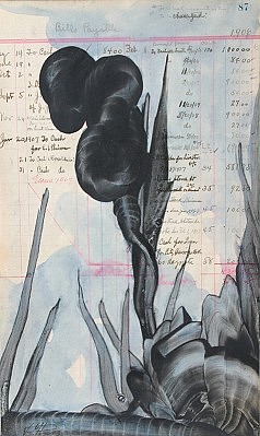 Virgil Grotfeldt, Past Present Tense No. 87, 2003
Coal Powder and Watercolor on Found Paper, 14 x 8 1/4 in. (35.6 x 21 cm)
VGR-081