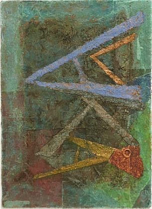 Jim Martin, AKA, 2012
Acrylic, copper leaf, patina on paper, 14 1/2 x 10 1/2 in. (36.8 x 26.7 cm)
JMA-044