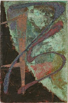 Jim Martin, ESP, 2012
Acrylic, copper leaf, patina on paper, 12 1/2 x 8 in. (31.8 x 20.3 cm)
JMA-045