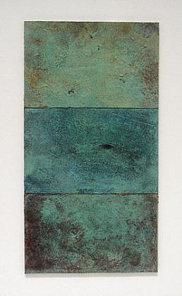 Jim Martin, SPM-008, 2009
Acrylic, copper leaf and patina on masonite, 10 1/2 x 5 1/2 in. (26.7 x 14 cm)
JMA-012