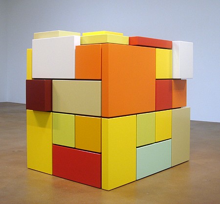 Margo Sawyer, Synchronicity of Color #9 (Yellow Cube), 2008
International paint on aluminum, 55 x 54 1/2 x 42 in. (139.7 x 138.4 cm)
MSA-038
