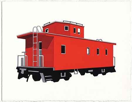William Steiger, Caboose VI, 2010
collage of painted paper, 8 1/2 x 11 in. (21.6 x 27.9 cm)
WST-035