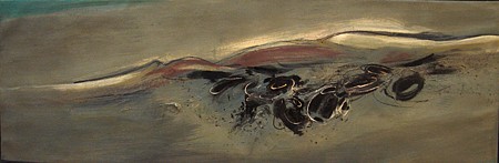 Richard Stout, Black Wave, 1959
Oil on canvas, 23 x 69 in. (58.4 x 175.3 cm)
RST-025