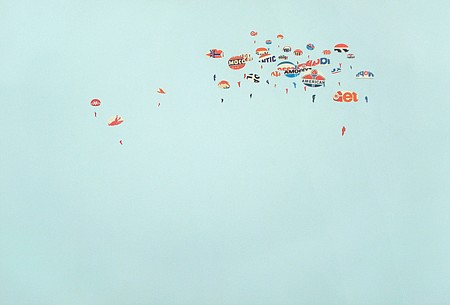 Matthew Cusick, Fallout, 2007
Inlaid maps and text on panel, 12 x 18 in.
MCU-050