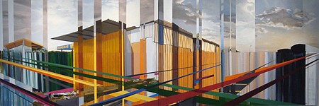 Kim Cadmus Owens, Smoke and Mirrors Series: Usadas Americanos, 2014-2015
Oil and acrylic on canvas - diptych, 64 x 192 in.
KOW-036