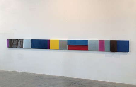 Margo Sawyer, Synchronicity of Color, 2016
Steel, Powdercoat, Automotive Paint, 17 x 228 x 6 in.
MSA-075