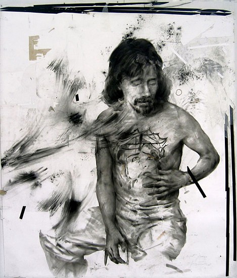 James Drake, Exit Juarez, 2007
Charcoal, tape, and mixed media on paper, 95 x 80 in.
JDR-021