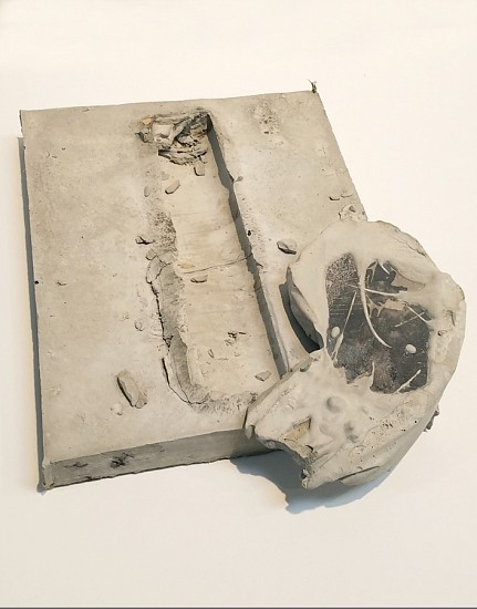 James Buss, Untitled casts, 2018
Plaster, concrete, paper, 10 1/4 x 13 1/4 x 1 3/8 in.
JBU-027