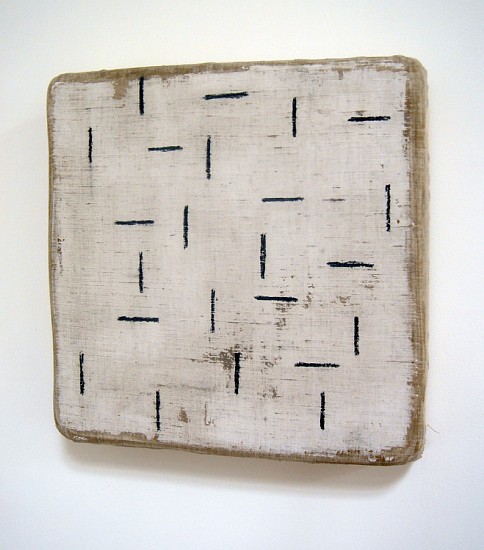 Otis Jones, White Square / Black Lines, 2006
Mixed media on linen, 16 x 16 x 3 in.
OJO-036