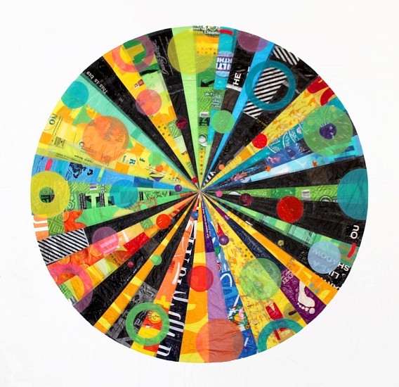 Virginia Fleck, Green Light Mandala, 2010-2011
Plastic Bags and tape, 67 x 67 in.
VFL-028