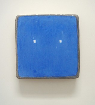 Work:&nbsp;Blue Square with Two White Squares