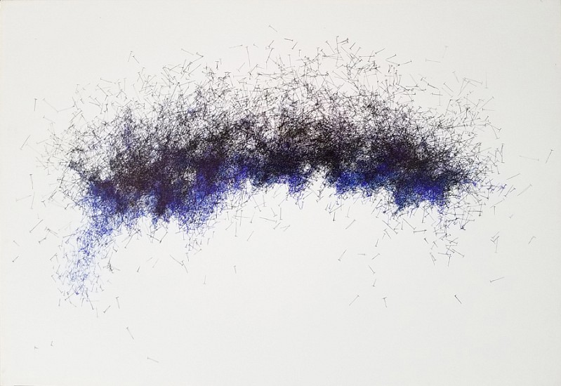John Adelman, 5,307 nails, 2018
Gel ink and acrylic on canvas, 24 1/2 x 35 in.
JAD-174