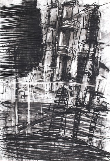 Kim Cadmus Owens, Refinery 3, 1999
Charcoal on paper, 36 x 24 in.
KOW-116