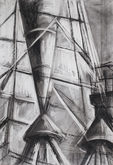 Kim Cadmus Owens, Vestibules 3, 1998
Charcoal on paper, 36 x 24 in.
KOW-122