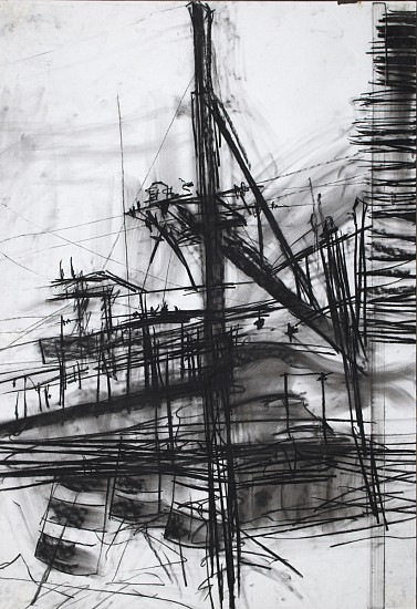 Kim Cadmus Owens, Power Lines 3, 1999
Charcoal on paper, 36 x 24 in.
KOW-124