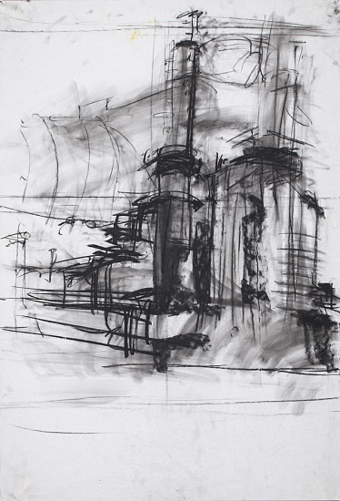 Kim Cadmus Owens, Refinery 1, 1999
Charcoal on paper, 36 x 24 in.
KOW-118