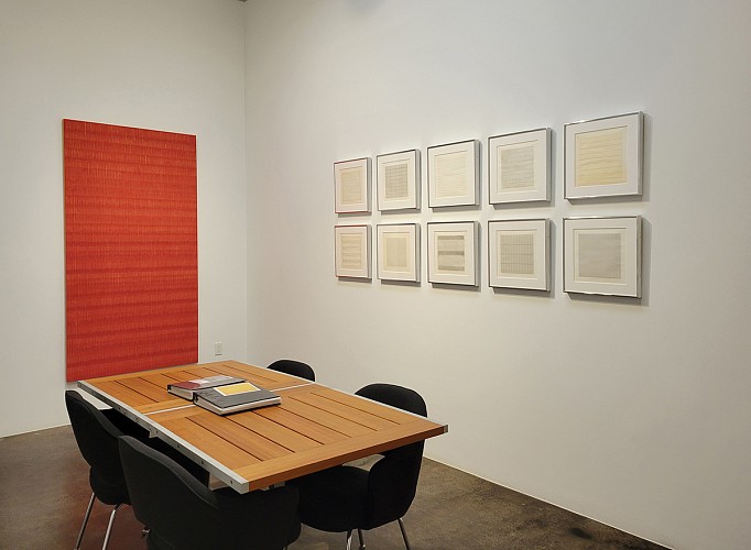 In the Viewing Room: Agnes Martin, Theresa Chong, Anna Bogatin Ott, and Jacob El Hanani - Installation View
