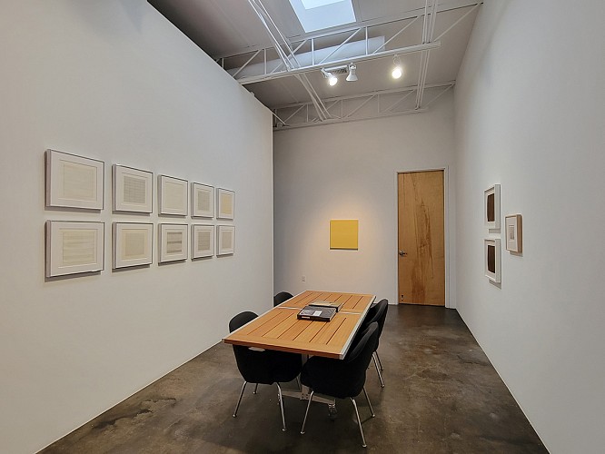 In the Viewing Room: Agnes Martin, Theresa Chong, Anna Bogatin Ott, and Jacob El Hanani - Installation View