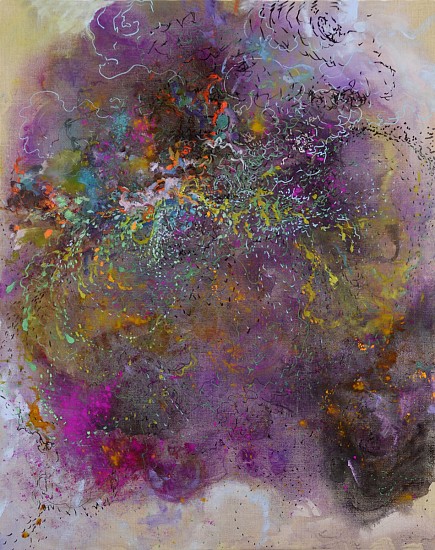 Jackie Tileston, Wavelengths festooned (With this), 2024
oil and marker on linen, 30 x 24 in.
JTI-090